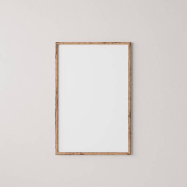 istock Vertical frame mockup in living room interior. 3d rendering, 3d illustration 1434280631