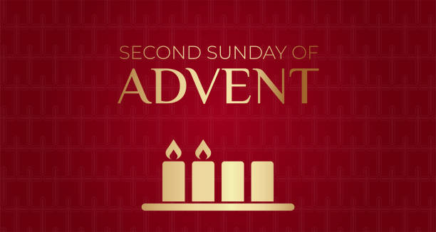 Second Sunday of Advent Background Illustration Design Second Sunday of Advent Background Illustration Design advent candles stock illustrations