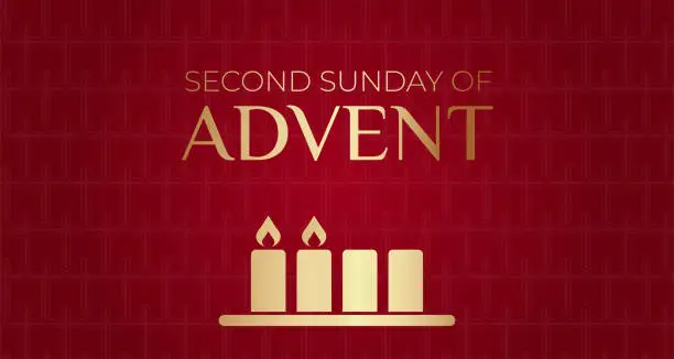 Vector illustration of Second Sunday of Advent Background Illustration Design