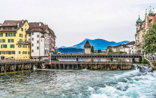istock Reuss River Inner Harbor Footbridge Lucerne Switzerland 1434286847