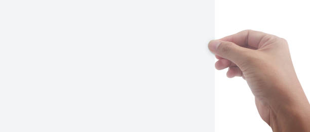 istock Hands holding paper blank for  letter paper 1434305857