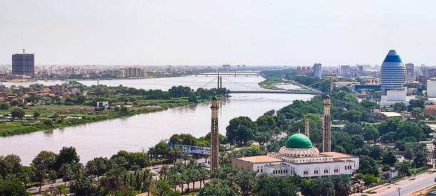 Green area of the Khartoum city View of the blue nile and some famous places at Khartoum city - Sudan khartoum stock pictures, royalty-free photos & images