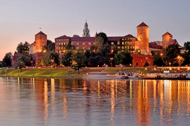 Wawel Royal Castle, Krakow, Poland. A defensive and residential castle in Krakow, on the Wawel Hill, July 20, 2022, Krakow, Poland. wawel cathedral stock pictures, royalty-free photos & images