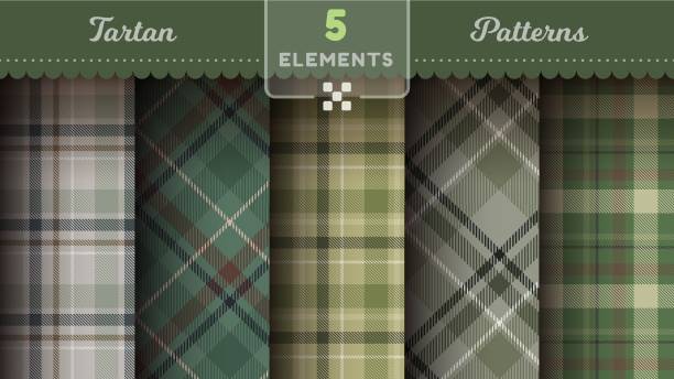 Military tartan seamless patterns, merry christmas texture, checkered scottish fabric Military tartan seamless patterns, merry christmas texture, checkered scottish fabric. Vector eps 10 tartan army stock illustrations