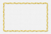 istock Tinsel festive frame. Christmas and New Year template with copy space. 1434324345