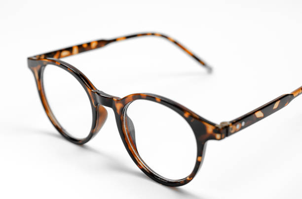istock Stylish leopard-colored eyeglasses on a white background 1434326343