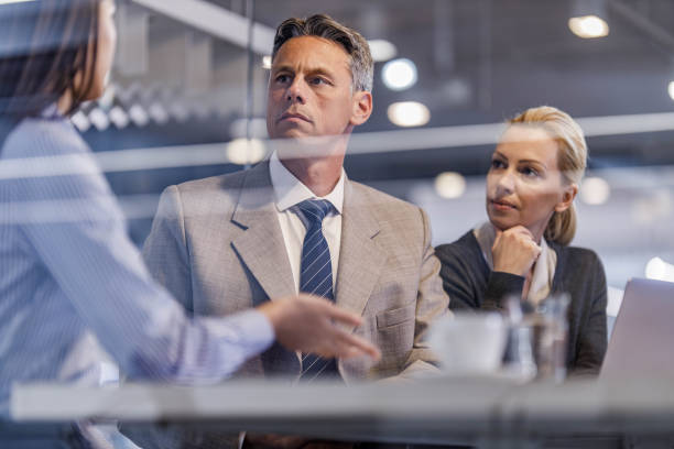 istock Business people talking on a meeting in the office. 1434331605