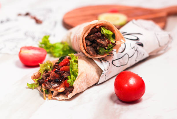 istock Kebab with vegetables and meat 1434331757