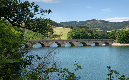 An image of the Derwent area in Derbyshire, capturing the quintessential English countryside with its rolling hills and verdant landscapes. Derwent is home to Howden Moor and the Derwent Reservoir, a centrepiece of this picturesque region.