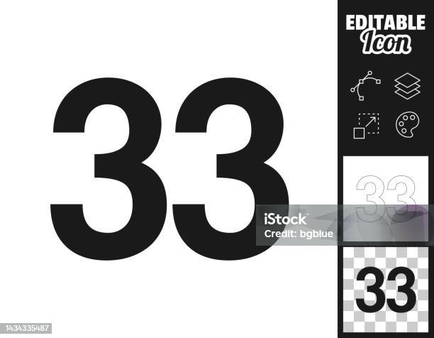 33 Number Thirtythree Icon For Design Easily Editable Stock 33 Number Thirtythree Icon For Design Easily Editable Stock