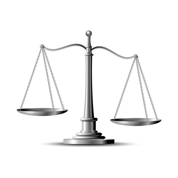 illustrations, cliparts, dessins animés et icônes de écailles d’argent. appareil de mesure antique, balance de poids à faisceau - balance de la justice