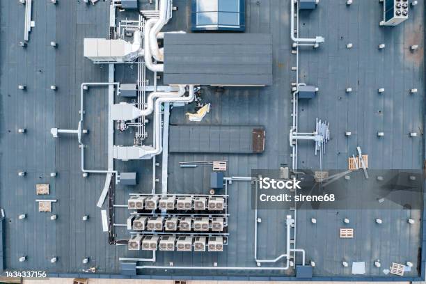 Air Ventilation Stock Photo - Download Image Now - Factory, Rooftop, Top - Garment