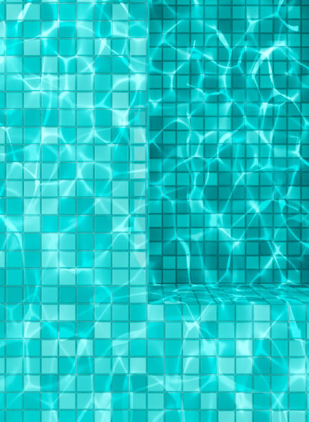 3d rendering of swimming pool. Summer Concept. Travel destinations. Aerial view.