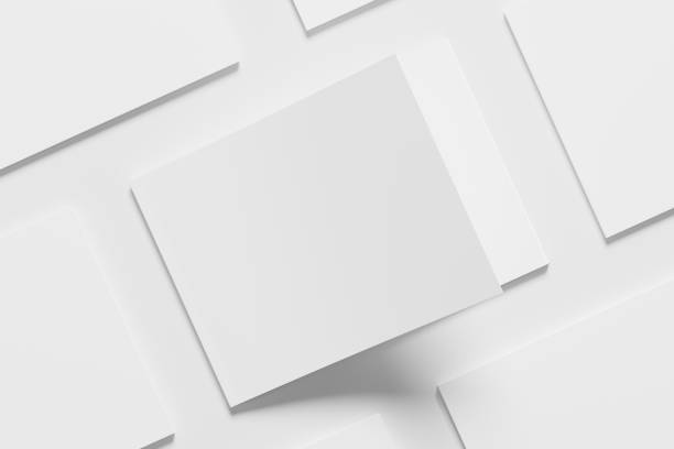 istock A4 Landscape Horizontal Magazine Brochure 3D Rendering White Blank Mockup 1434341181