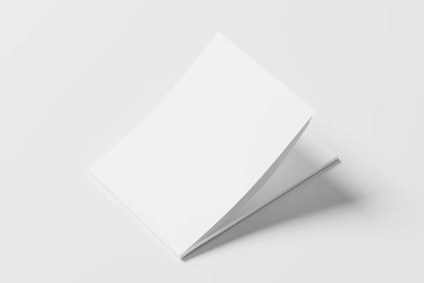 istock A4 Landscape Horizontal Magazine Brochure 3D Rendering White Blank Mockup 1434341211