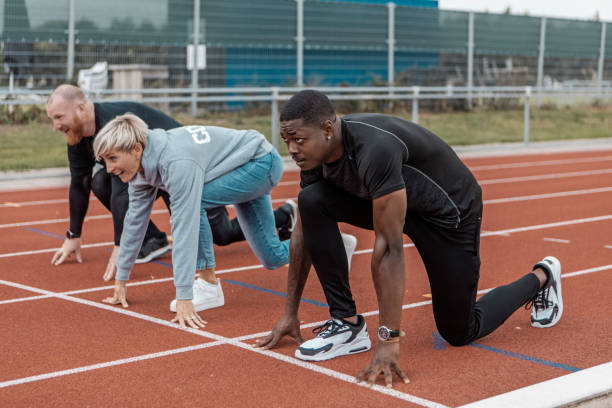 istock Athletics mother running coach during a training session 1434346359