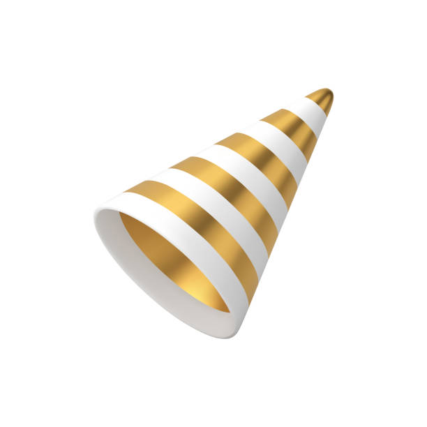 istock Festive birthday party cone hat holiday event celebration realistic 3d icon vector illustration 1434346917