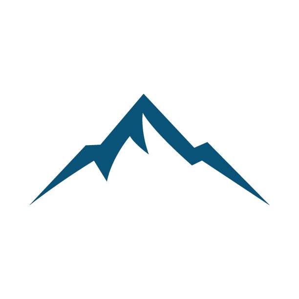 Mountain illustration design Mountain illustration logo vector design mountain peak stock illustrations