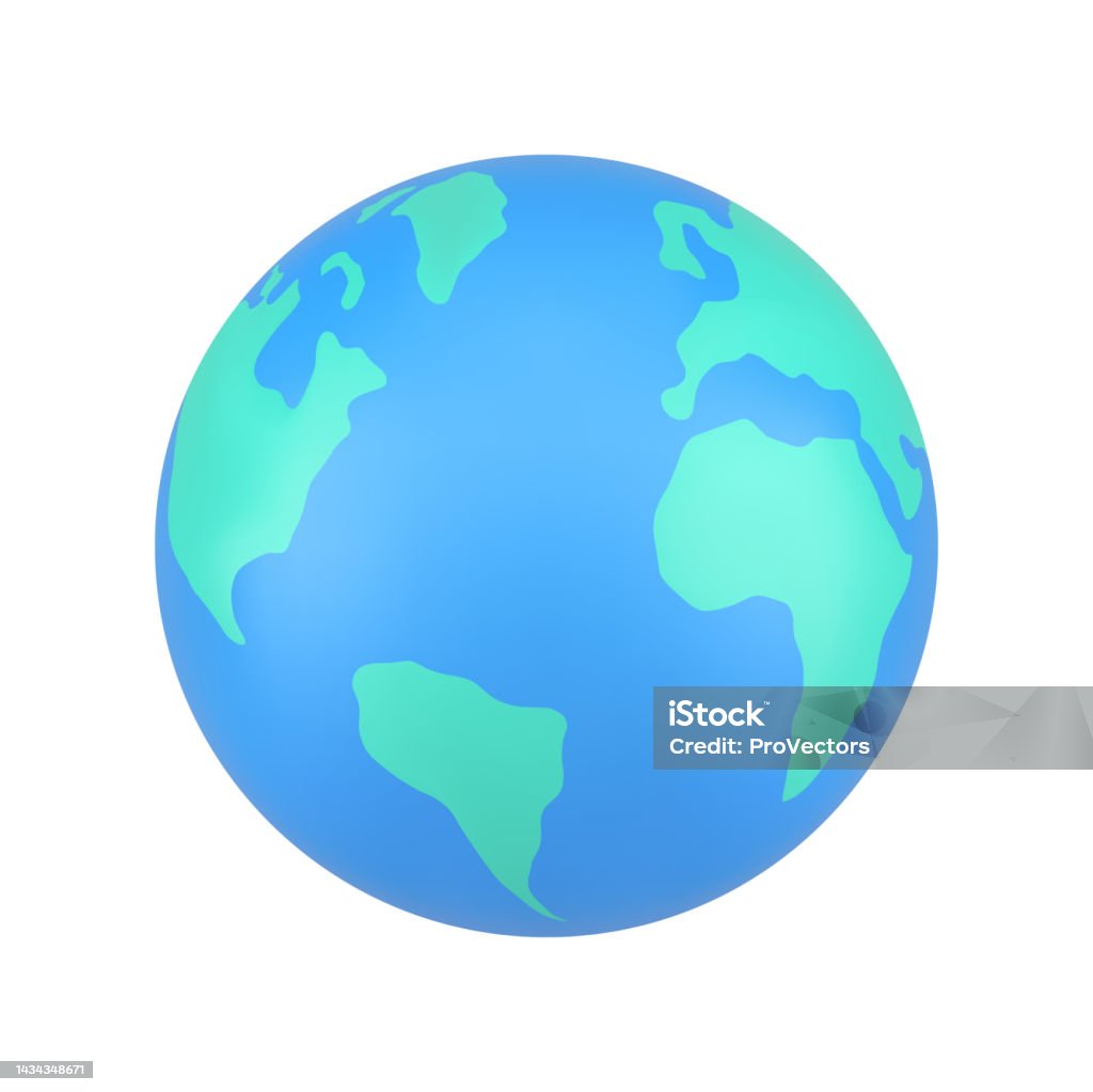 Trái Đất Hành Tinh Bay Biểu Tượng 3d Thực Tế Lục Địa Đại Dương Địa ...