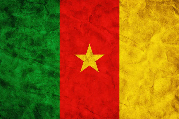 National flag of the Republic of Cameroon.