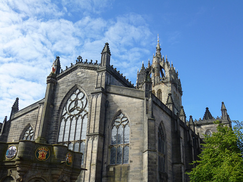 St Giles Cathedral church aka High Kirk of Edinburgh in Edinburgh, UK