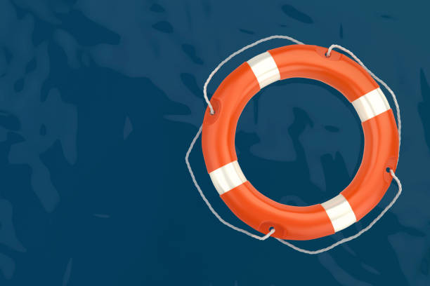 istock Orange lifebuoy ring 1434359034