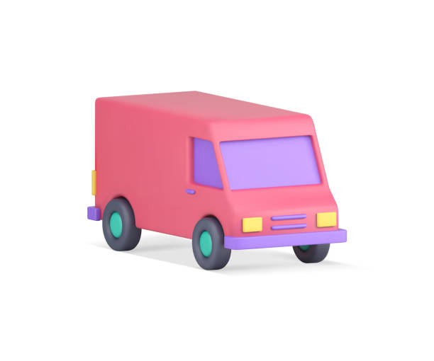 istock Delivery commercial minivan automobile express cargo transportation vehicle realistic 3d icon vector 1434359407