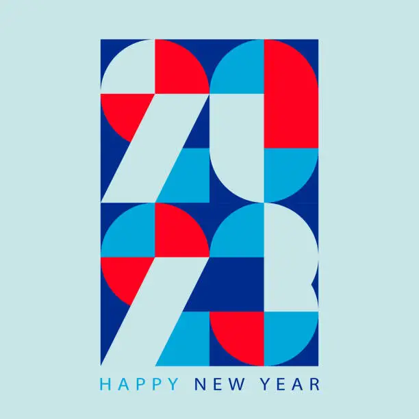 Vector illustration of 2023 New Year Typography