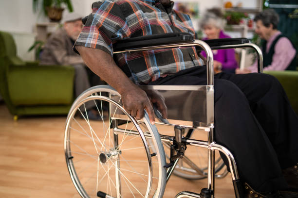 istock An unknown man sitting in a wheelchair 1434362108