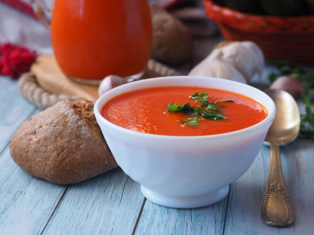 istock Tomato gazpacho soup. Spanish traditional cuisine 1434368090