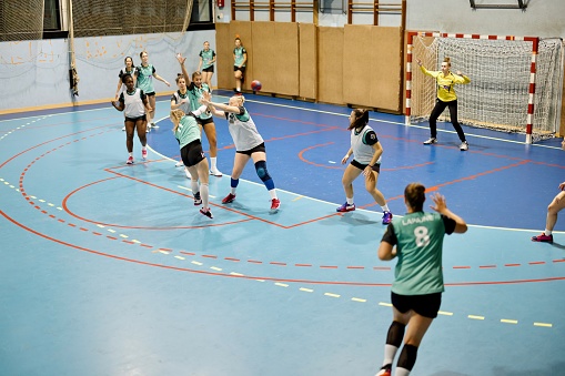 Women handball training
