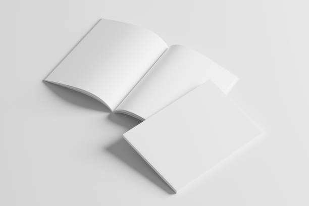 istock US Letter Size Magazine Brochure 3D Rendering White Blank Mockup 1434385509