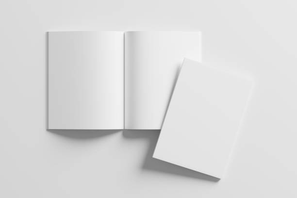 istock US Letter Size Magazine Brochure 3D Rendering White Blank Mockup 1434385554
