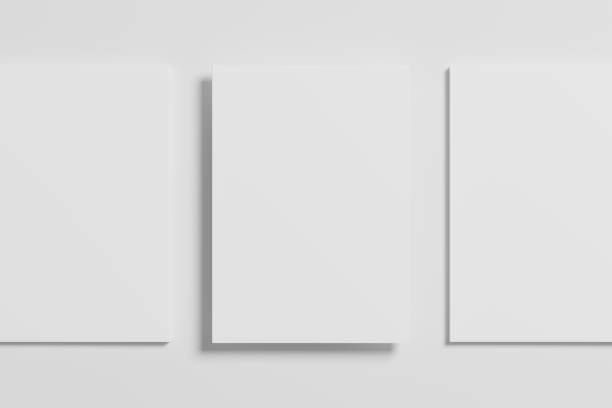 istock US Letter Size Magazine Brochure 3D Rendering White Blank Mockup 1434385576