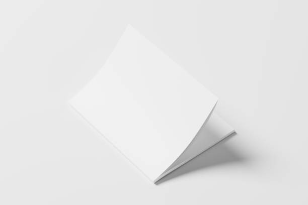 istock US Letter Size Magazine Brochure 3D Rendering White Blank Mockup 1434385597
