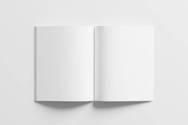 istock US Letter Size Magazine Brochure 3D Rendering White Blank Mockup 1434385608