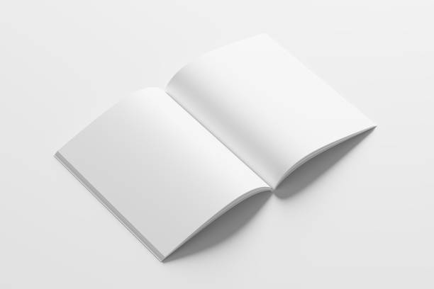 istock US Letter Size Magazine Brochure 3D Rendering White Blank Mockup 1434385640