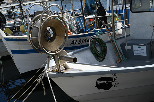The stern of the fishing boat,\