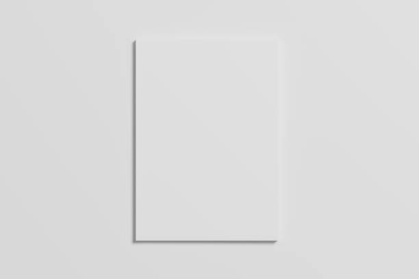 A4 A5 Magazine Brochure 3D Rendering White Blank Mockup