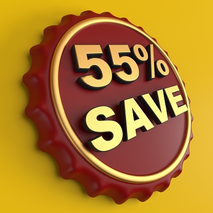 3D Render of Discount Sale Wax Seal