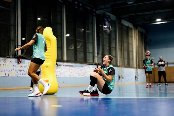 istock Female player get injured during practice 1434391451