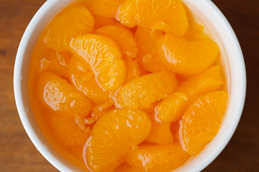 Canned mandarins.