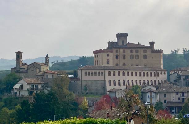 Italy - Region of Piemonte- Barolo village stock photo