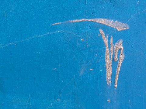abstract background of a blue concrete wall