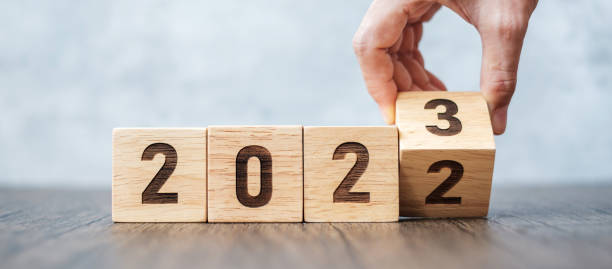 istock hand flip 2022 to 2023 block. goal, Resolution, strategy, plan,, motivation, reboot, forecast, change, countdown and New Year holiday concepts 1434400158
