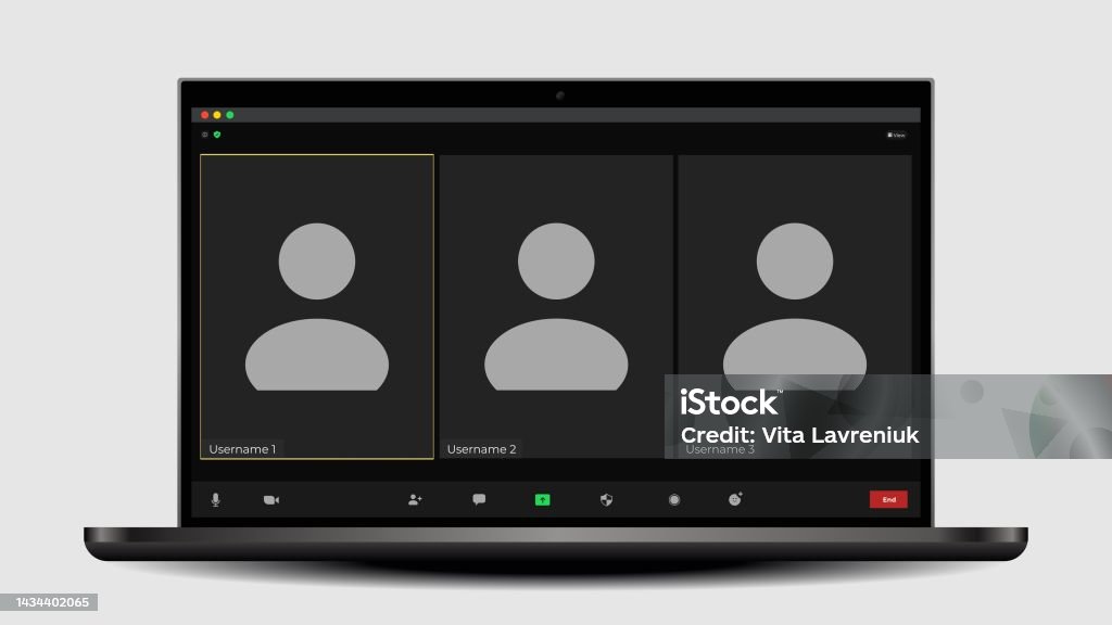 Template Video Conference User Interface Application For Calls Zoom