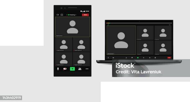 Video Chat User Interface User Web Video Call Window Videocall Screen ...