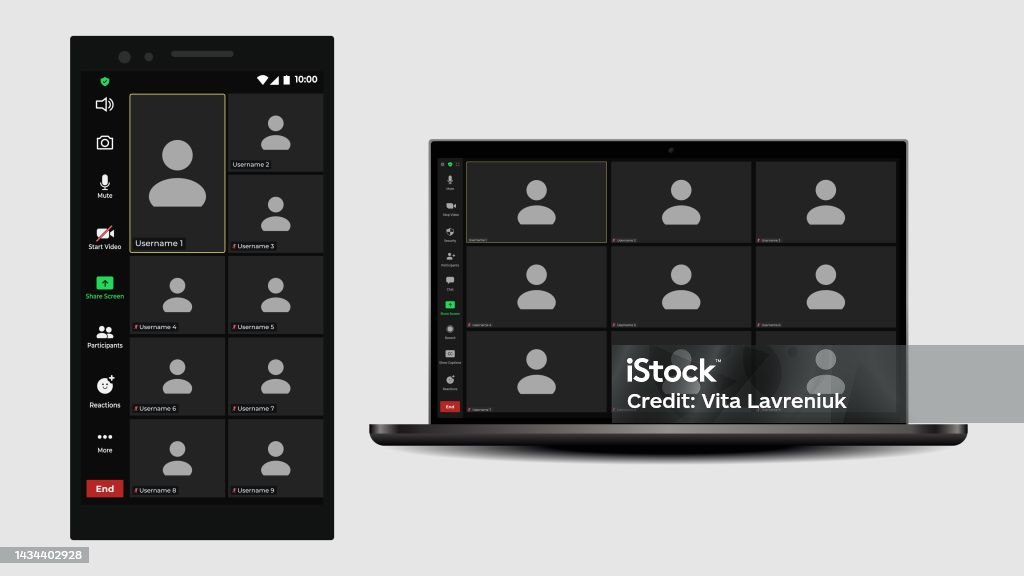 Video Call Window Frame Video Conferencing User Interface User Web Video Call Window Video ...