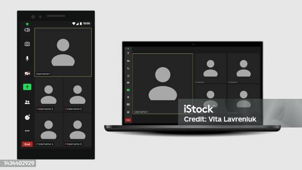 Video Call Window Frame Video Conferencing User Interface Video Calls Window Overlay Video Call ...