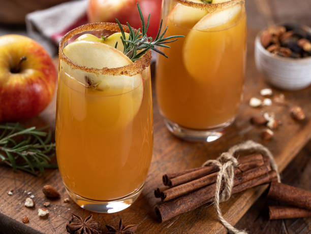 istock Apple cider cocktail with sliced apples and rosemary 1434404538